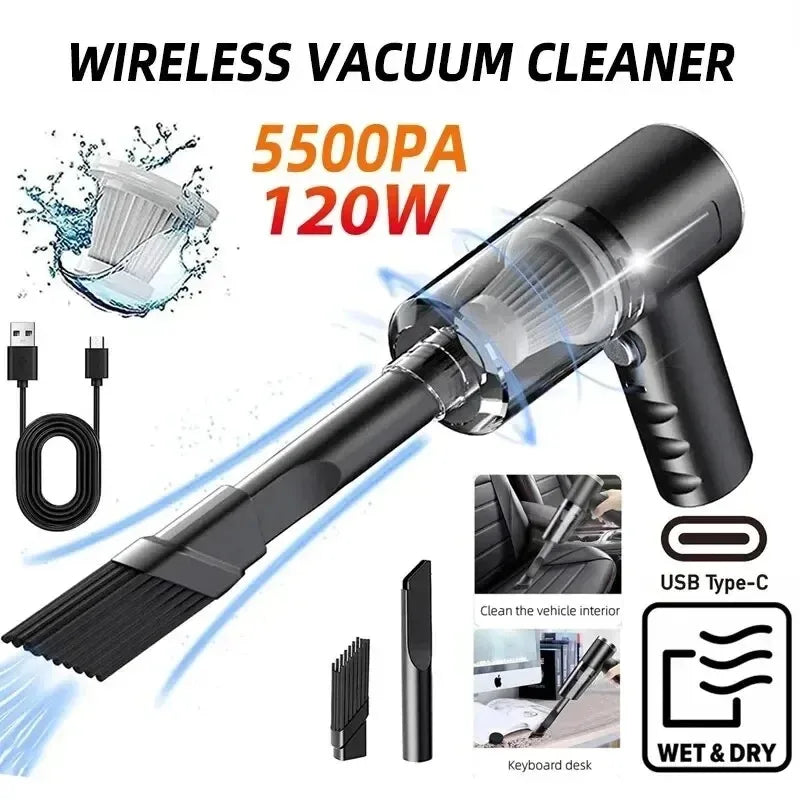 ManBunMadeMe™ Home and Car 120W High Power Powerful Vacuum Cleaner