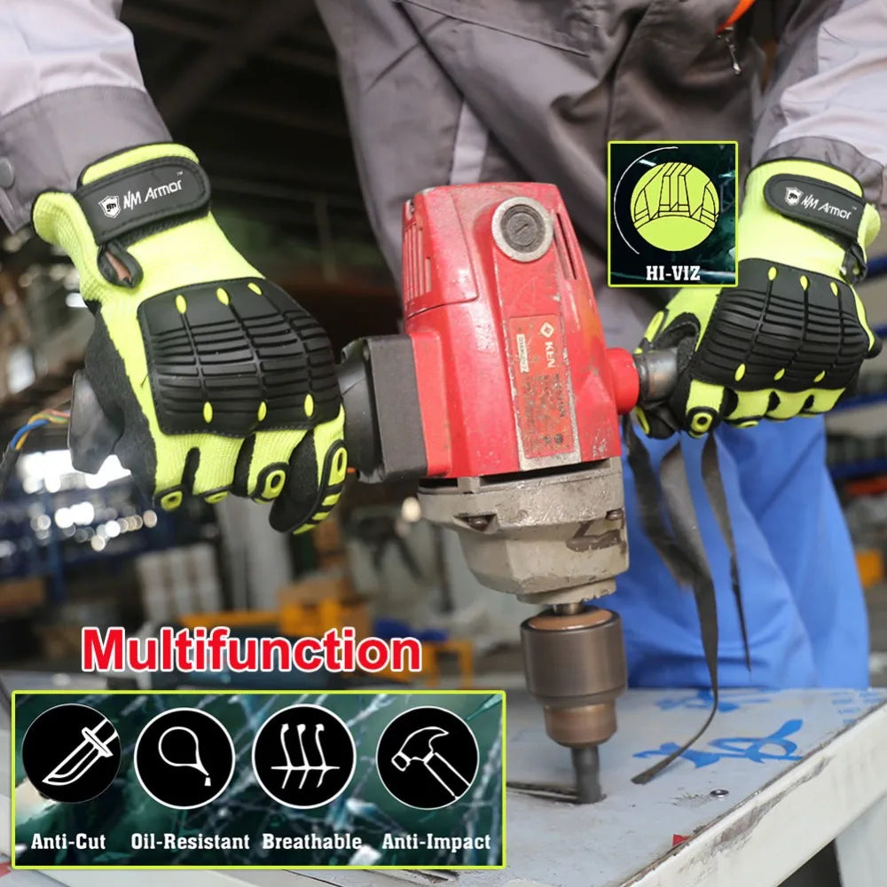 Impact/Cut Resistant Safety Work Glove