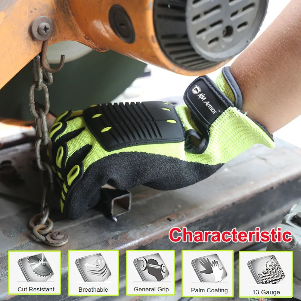 Impact/Cut Resistant Safety Work Glove